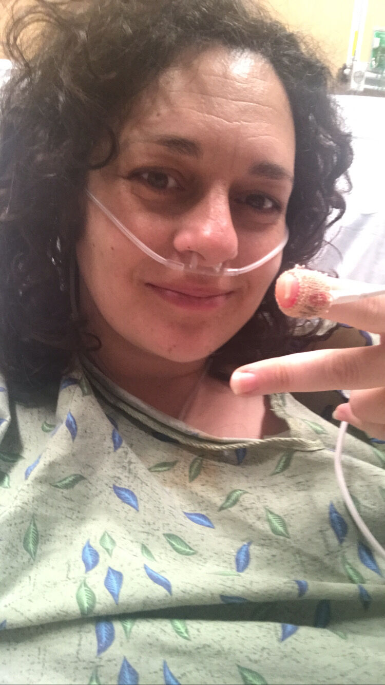 Andi Berlin in the hospital
